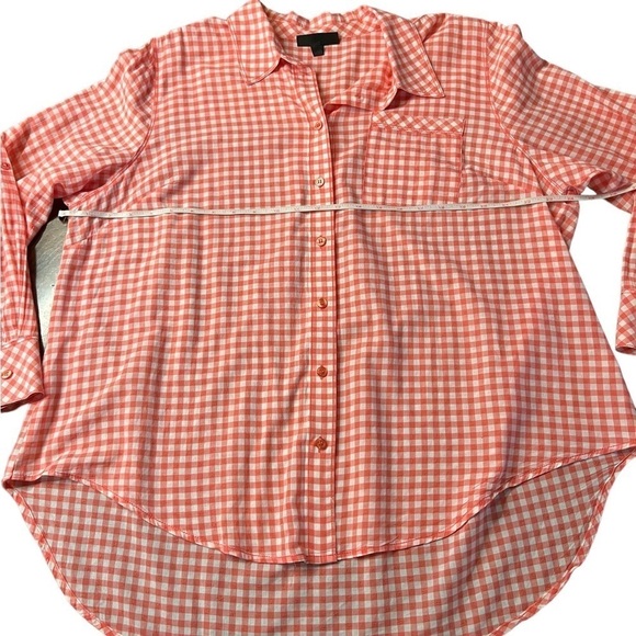 LANE BRYANT WOMENS PINKISH CHECKERED BUTTONED DOWN SHIRT SIZE 20 - Picture 8 of 9
